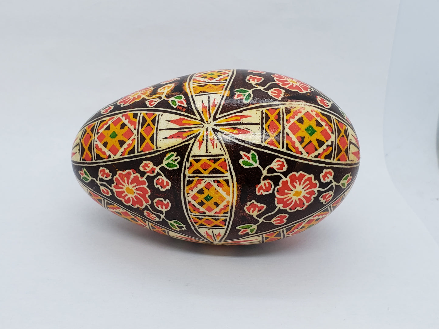 Rushnik and Flowers Goose Egg Pysanka