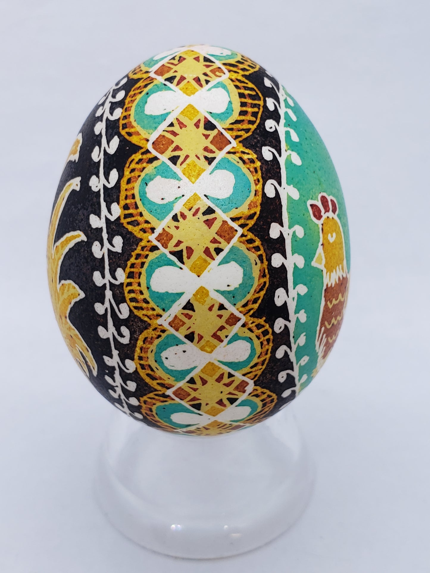 Rooster and hen pysanky