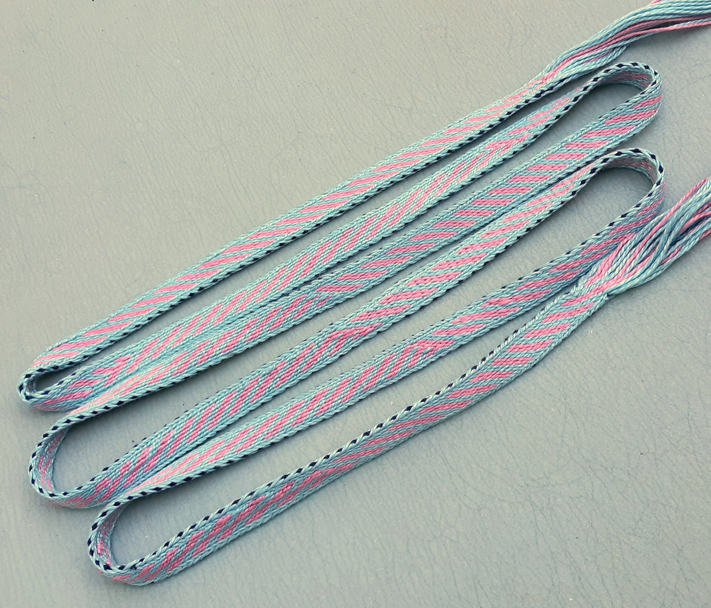 Pink and Baby Blue Stripes Belt