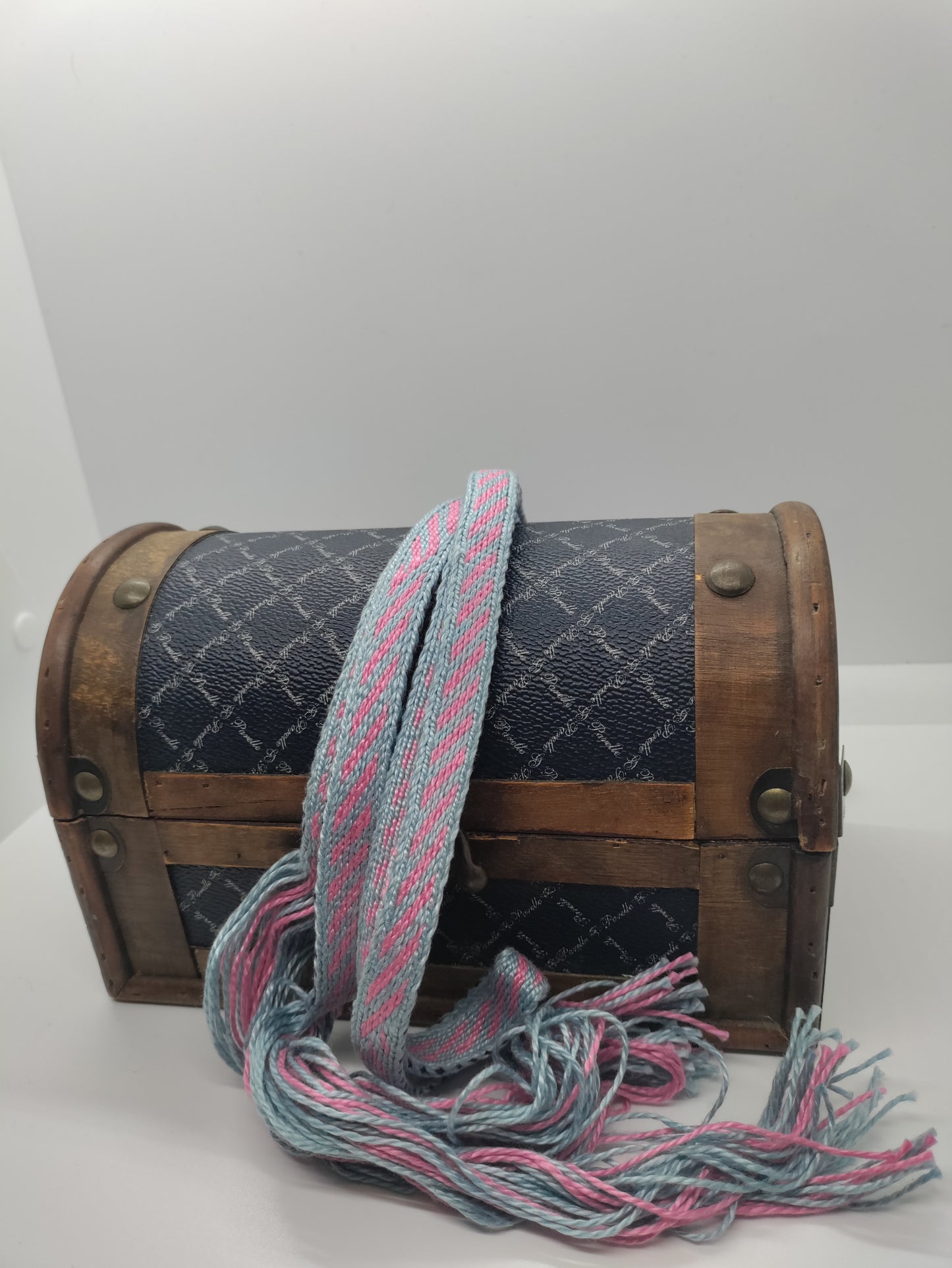 Pink and Baby Blue Stripes Belt