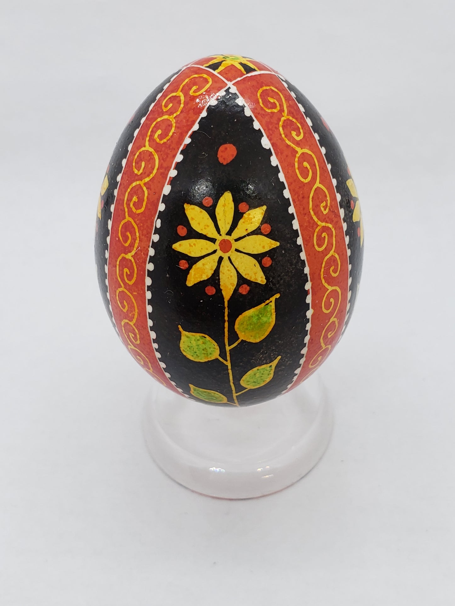 Sunflowers and Scrolls Pysanka