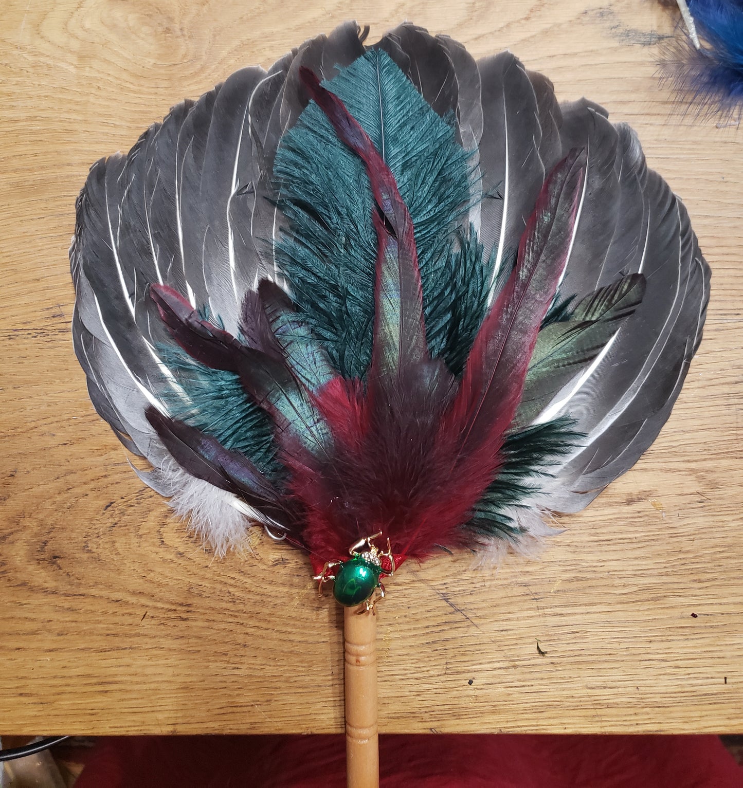 Small Feather Fan with Brooch