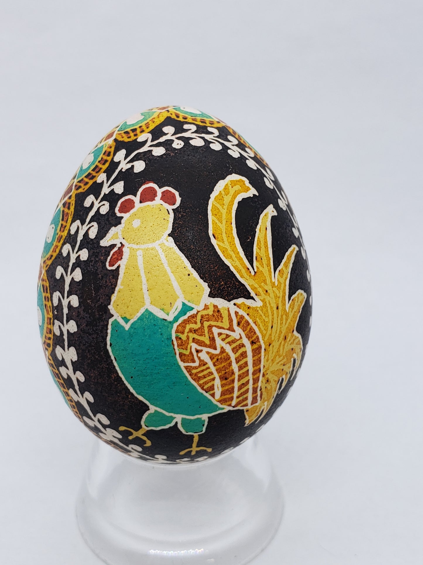 Rooster and hen pysanky