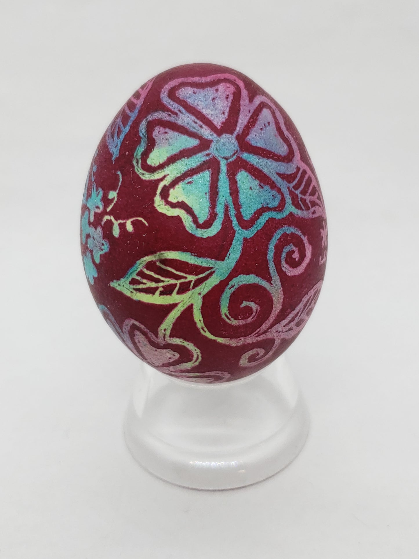 Roses "Tie-Dye" Pysanka