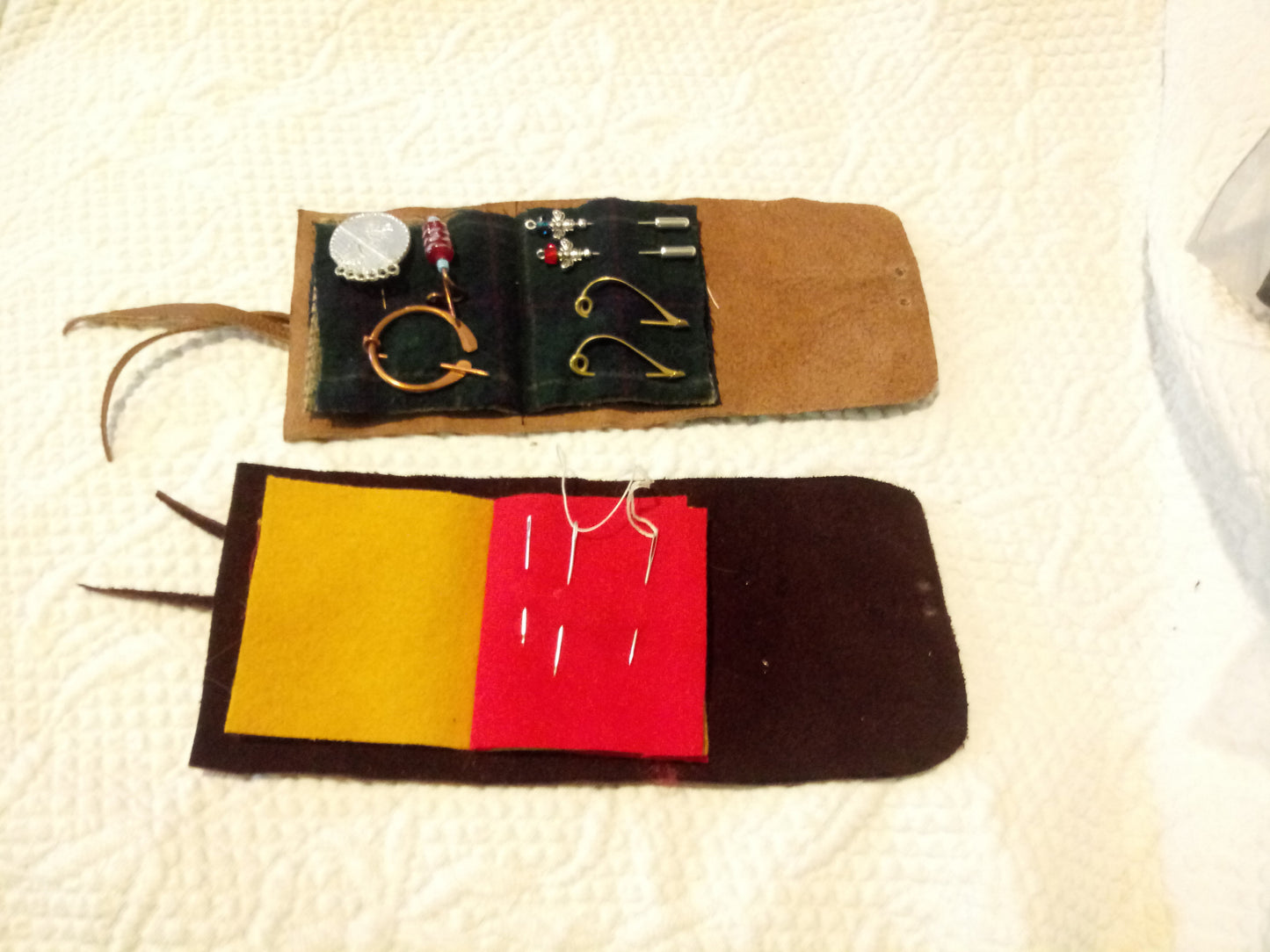 Wool and Leather Needle/Pin Book