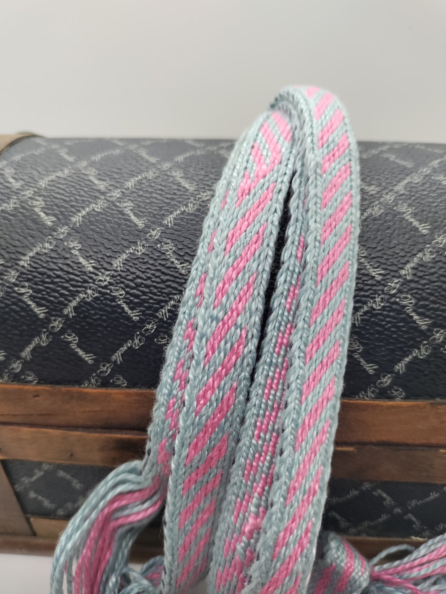 Pink and Baby Blue Stripes Belt
