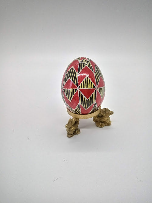 Red, Yellow and Black Chevron Pysanka