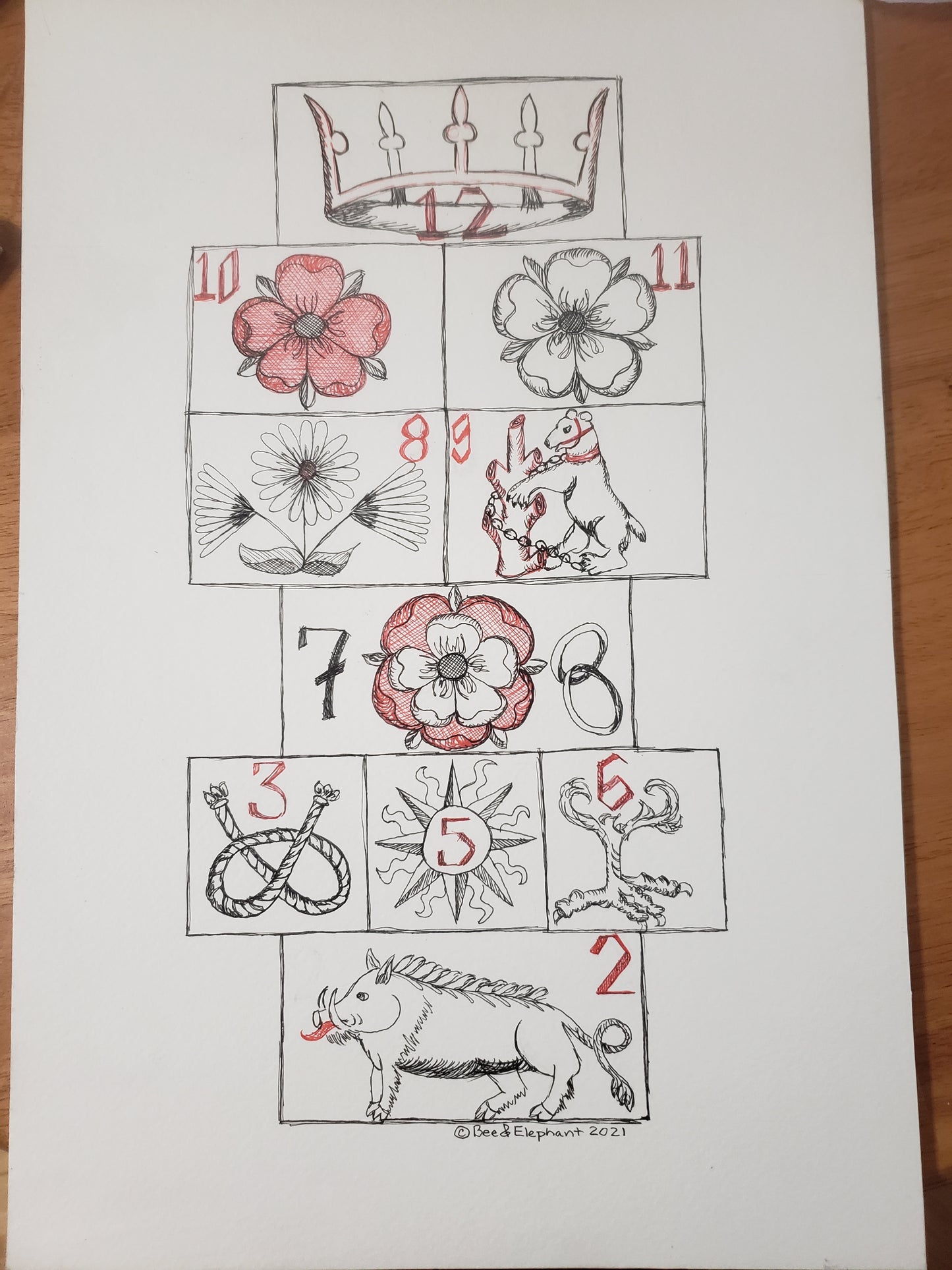 War of the Roses Canvas Glückshaus Board