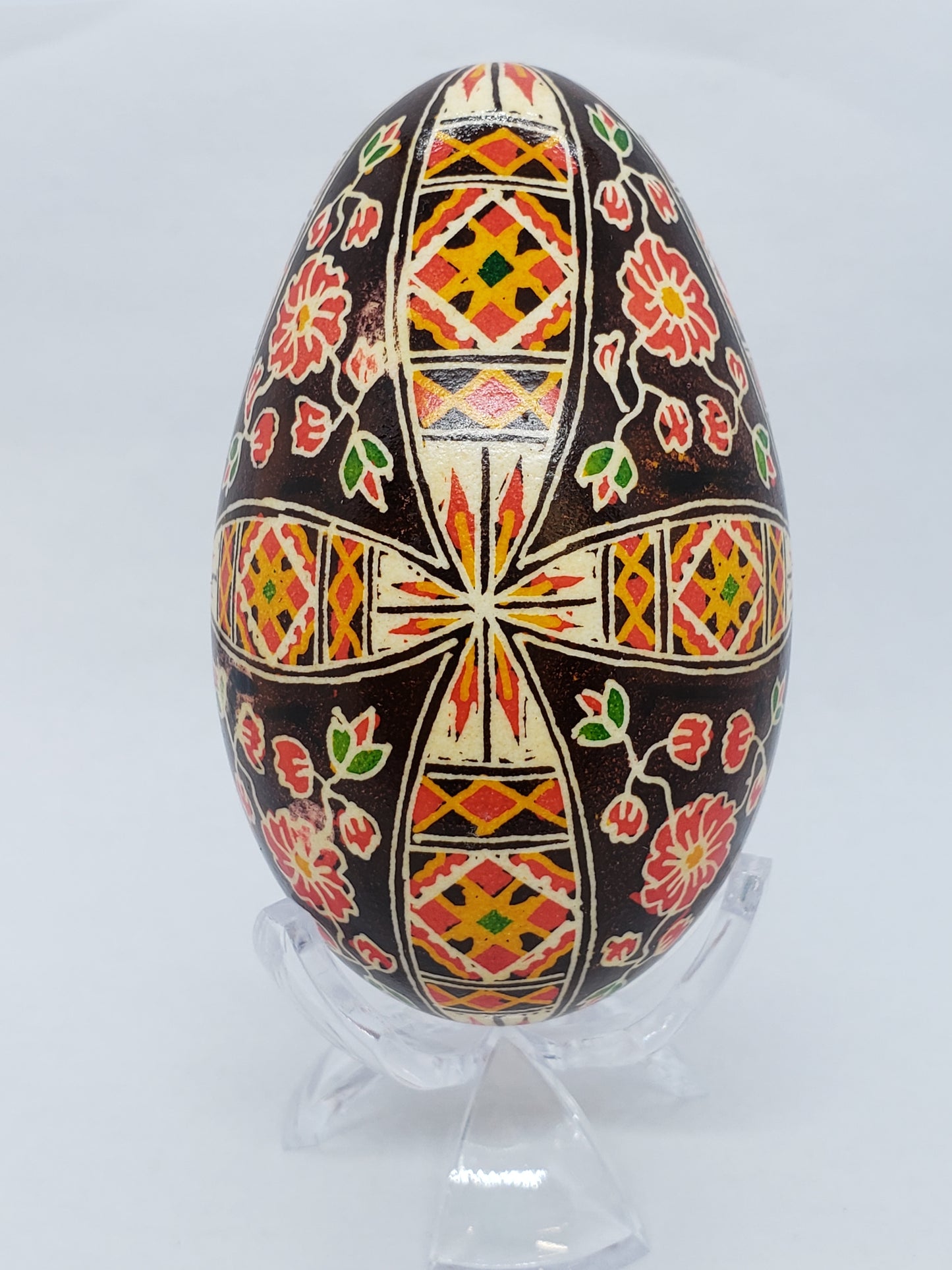 Rushnik and Flowers Goose Egg Pysanka