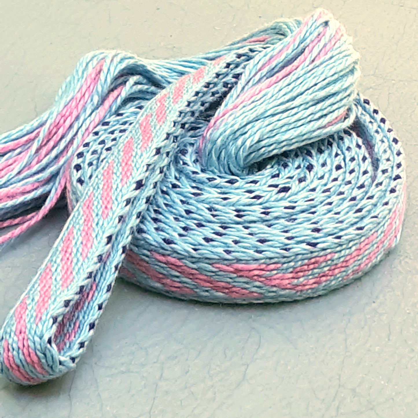 Pink and Baby Blue Stripes Belt